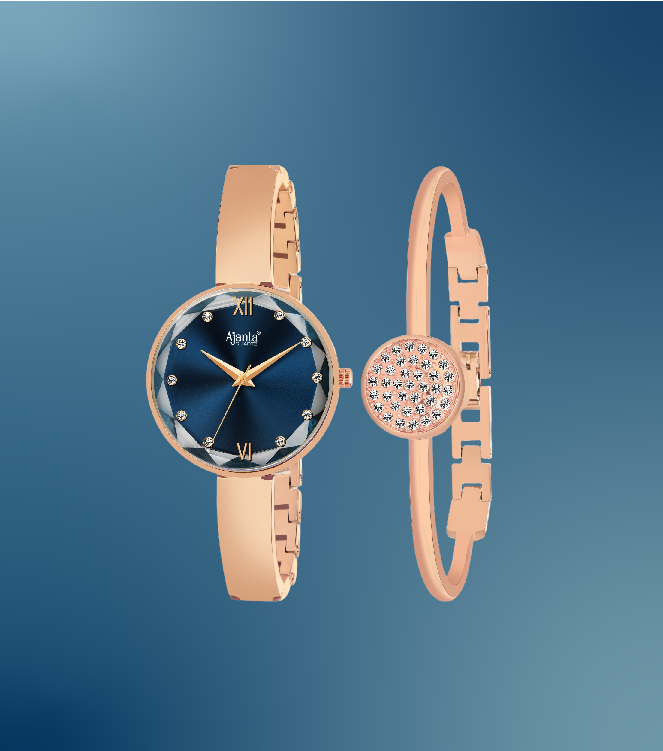 Ajanta Blue Dial Watch | AWC126ESL/1 - Image 2