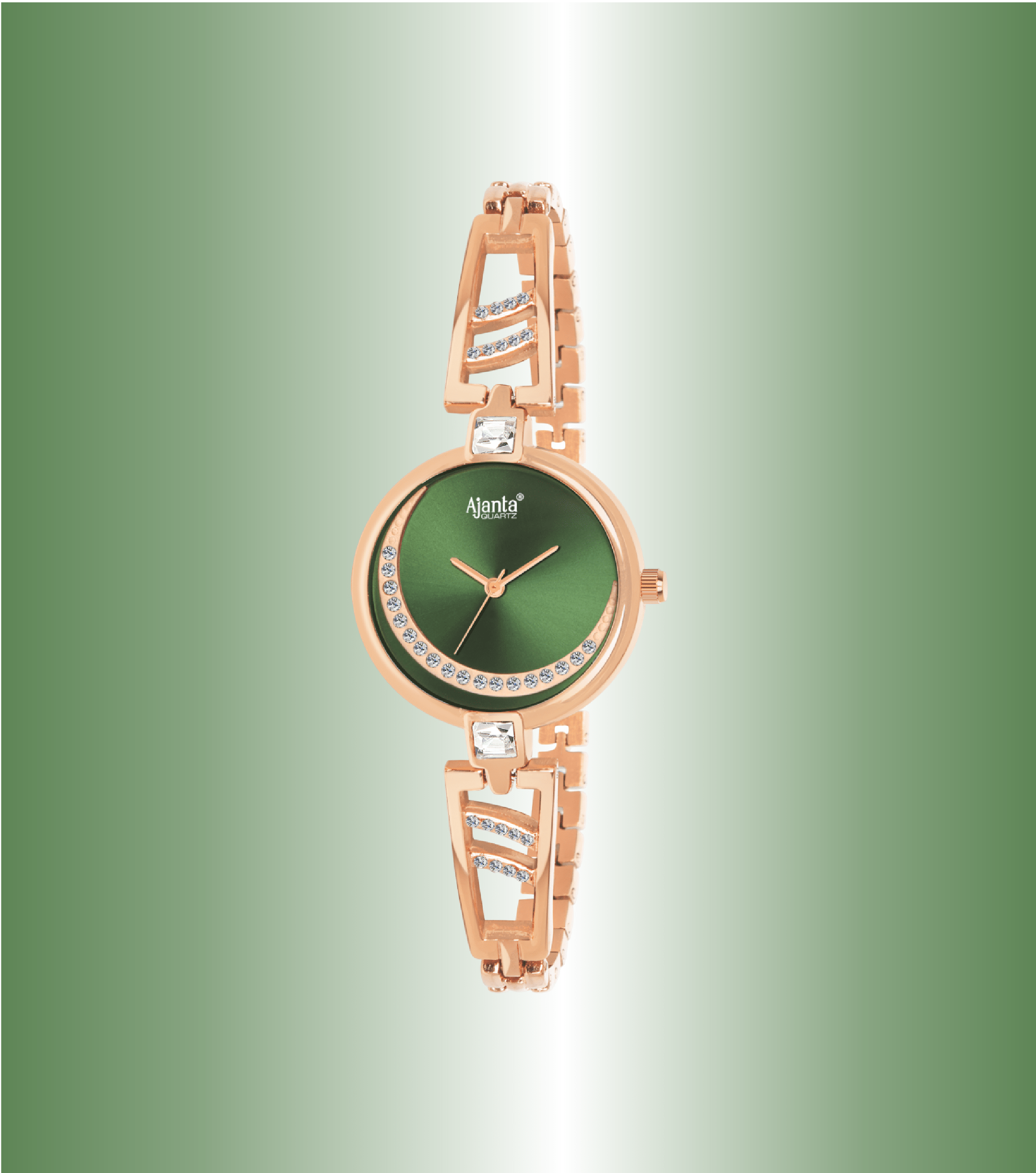 Ajanta Women's Green Dial Watch | AWC121ESL/3 - Image 2