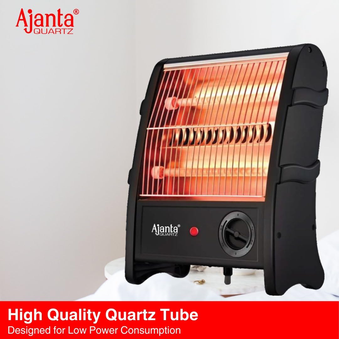 Ajanta Quartz 800W Electric Room Heater | Fast Heating with Dual Heat Settings - Image 2