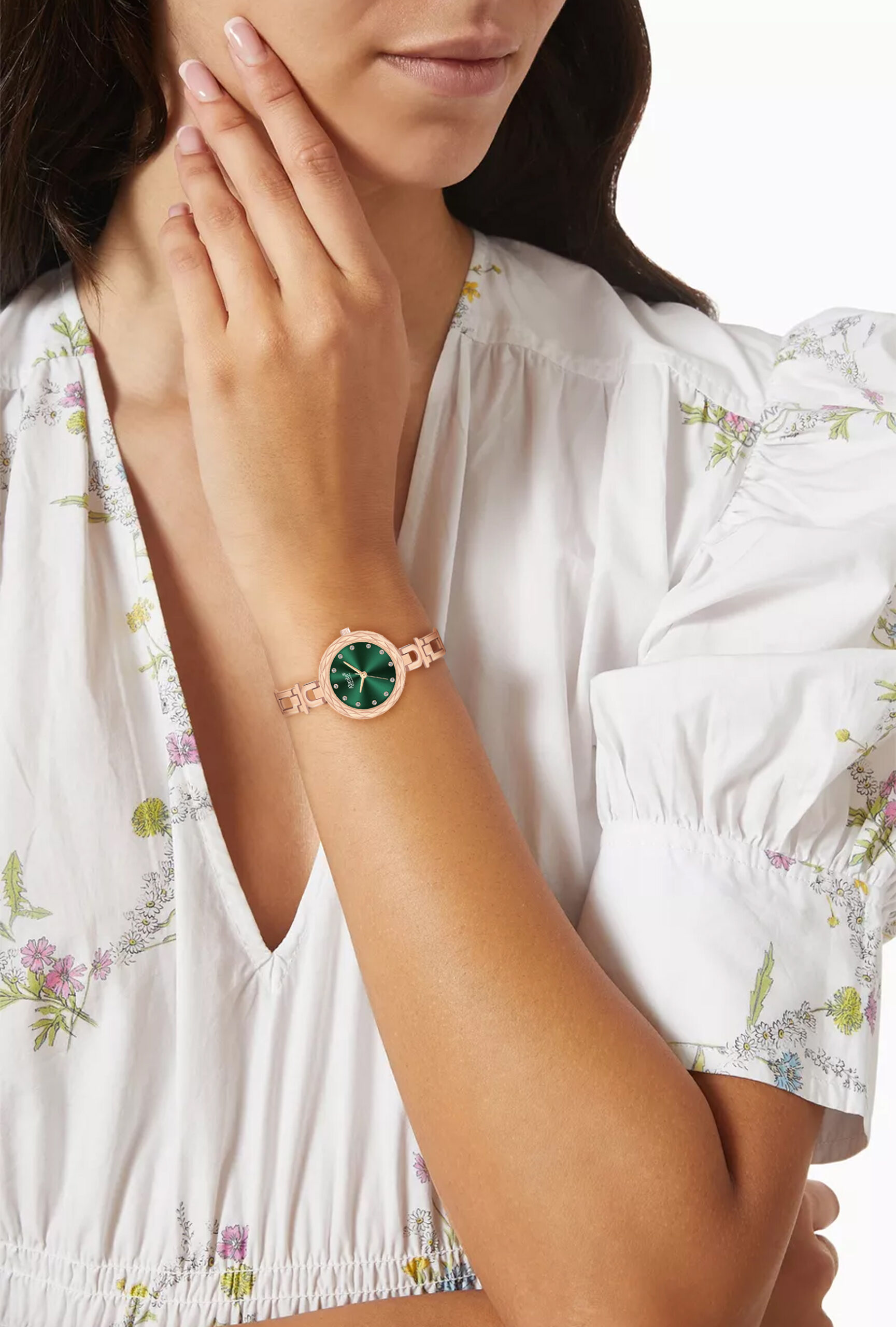 Ajanta Green Dial Strap Watch | AWC130-3 - Image 7