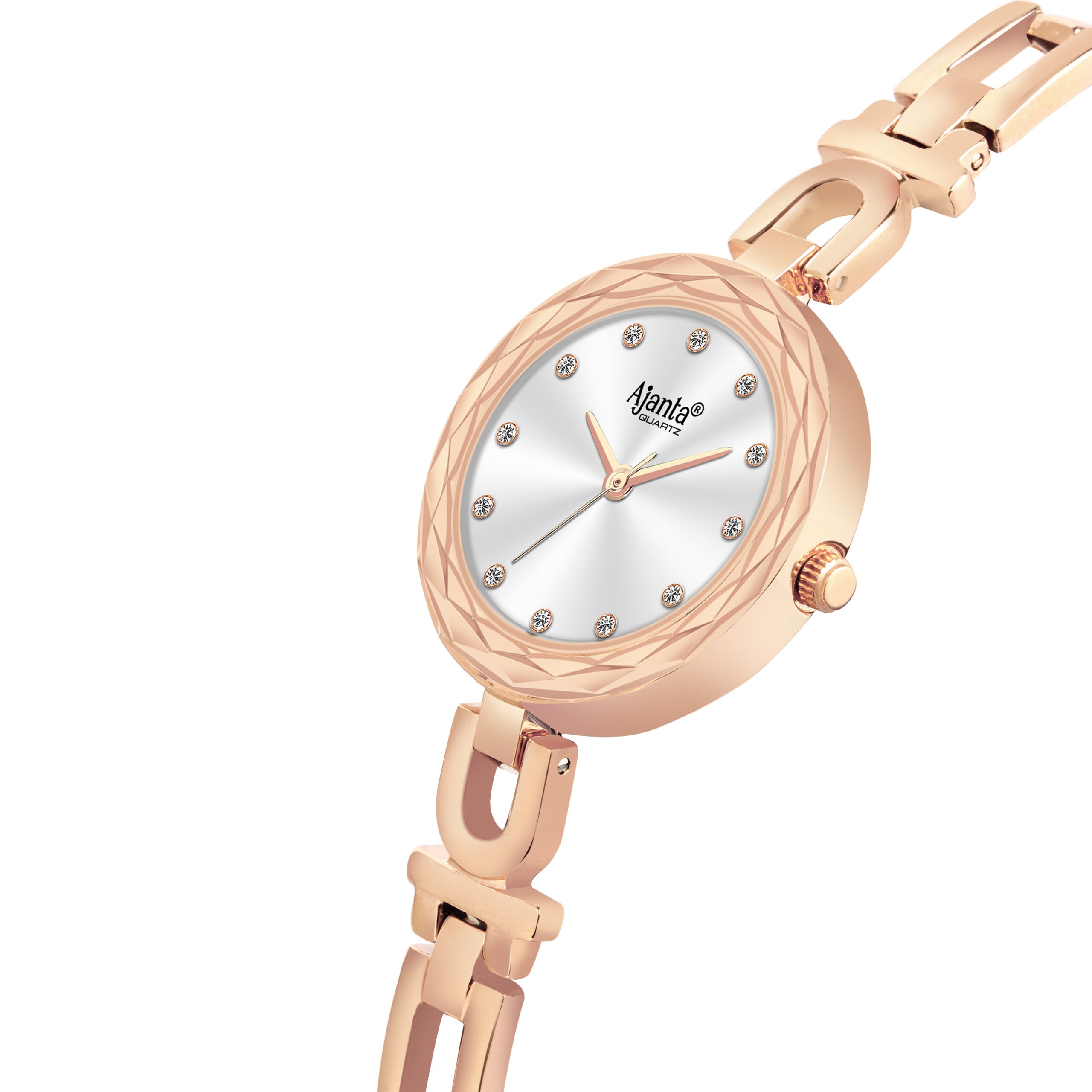 Ajanta Silver Dial Strap Watch | AWC130-2 - Image 4