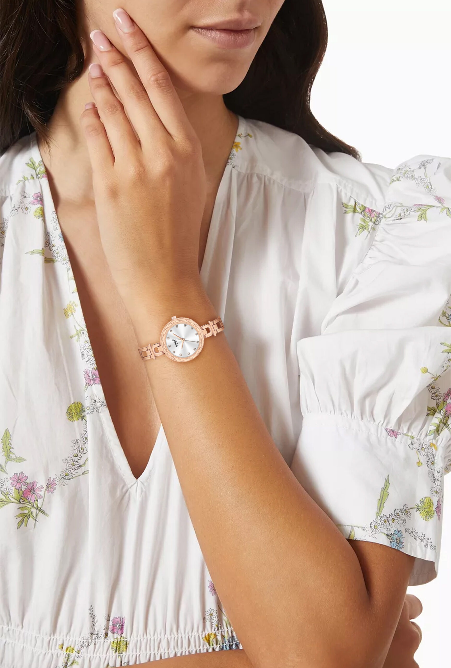 Ajanta Silver Dial Strap Watch | AWC130-2 - Image 7