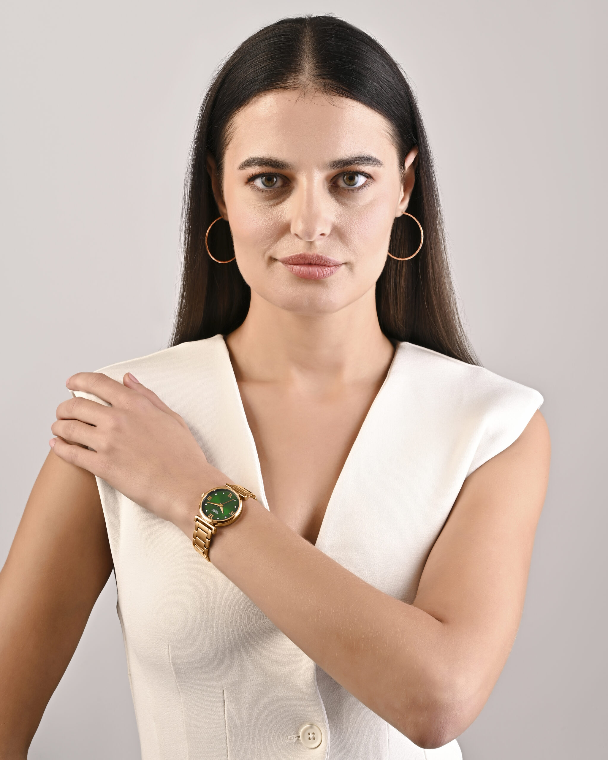 Ajanta Quartz Rose Gold Women’s Watch with Green Dial | AWC119ESL/8 - Image 2