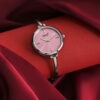 Ajanta Quartz Women's Elegant Silver Bangle Watch with Pink Dial (AWC052PMSL/1)