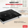 Ajanta Quartz Infrared Cooktop | Electric Cooktop with Timer, Auto Shut-Off & Safety Protection