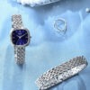 Ajanta Quartz Stylish Silver Analog Watch for WomenWith  Blue Dial | AWC127ESL/6