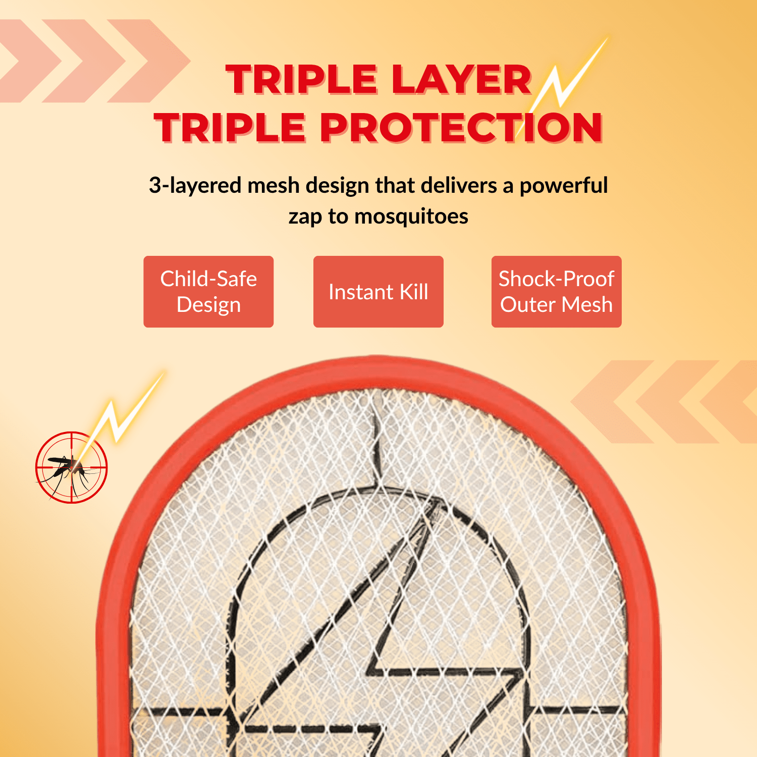 Ajanta Quartz Mosquito Killer Racket – High Voltage Electric Fly & Mosquito Zapper - Image 5