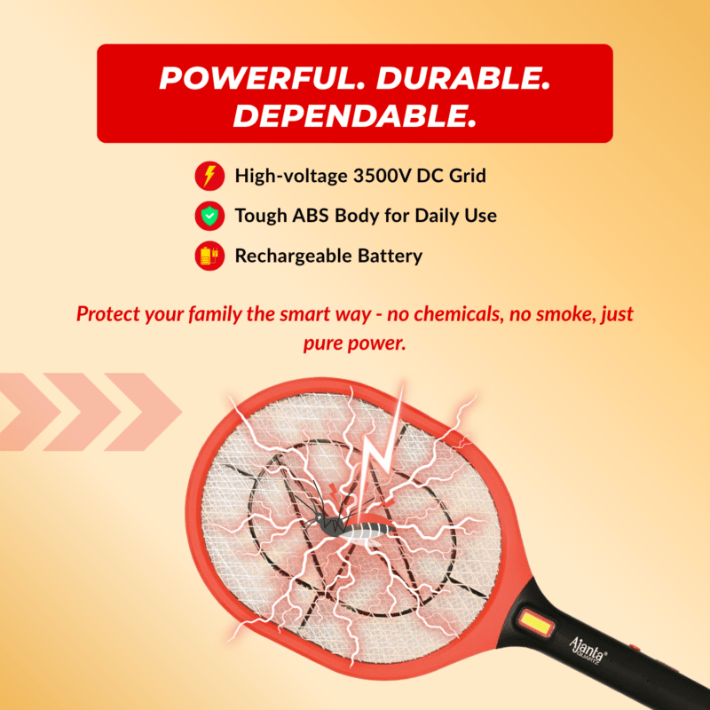 Ajanta Quartz Mosquito Killer Racket – High Voltage Electric Fly ...